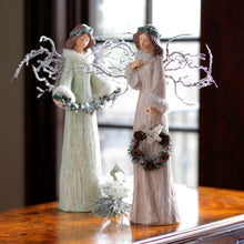 Load image into Gallery viewer, Holiday Angel Figurine with Branch Wings (Set of 2)