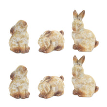 Load image into Gallery viewer, Weathered Terra Cotta Rabbit Garden Statue (Set of 6)