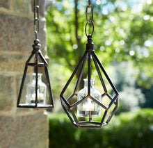 Load image into Gallery viewer, Metal Frame Hanging Tea Light Holder (Set of 2)