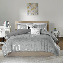 Load image into Gallery viewer, Metallic Printed Duvet Cover Set -Twin/Twin Xl Id12-1393