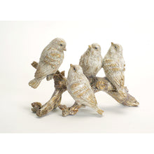 Load image into Gallery viewer, Gold Brushed Birds on a Branch Figurine (Set of 2)