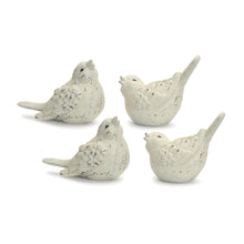 Load image into Gallery viewer, Ivory Terra Cotta Bird Figurine (Set of 4)