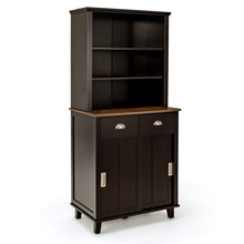 Load image into Gallery viewer, 67 inches Freestanding Kitchen Pantry Cabinet with Sliding Doors-Brown