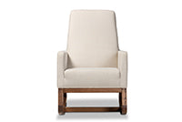 Load image into Gallery viewer, Baxton Studio Yashiya Mid-century Retro Modern Light Beige Fabric Upholstered Rocking Chair