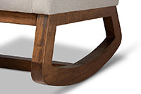 Load image into Gallery viewer, Baxton Studio Yashiya Mid-century Retro Modern Light Beige Fabric Upholstered Rocking Chair