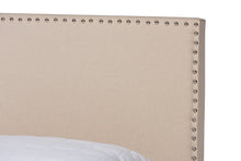 Load image into Gallery viewer, Baxton Studio Ramon Modern and Contemporary Beige Linen Fabric Upholstered Full Size Panel Bed with Nailhead Trim