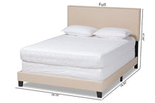 Load image into Gallery viewer, Baxton Studio Ramon Modern and Contemporary Beige Linen Fabric Upholstered Full Size Panel Bed with Nailhead Trim