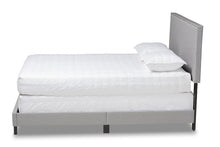 Load image into Gallery viewer, Baxton Studio Ramon Modern and Contemporary Grey Linen Fabric Upholstered Full Size Panel Bed with Nailhead Trim