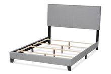 Load image into Gallery viewer, Baxton Studio Ramon Modern and Contemporary Grey Linen Fabric Upholstered Full Size Panel Bed with Nailhead Trim
