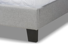 Load image into Gallery viewer, Baxton Studio Ramon Modern and Contemporary Grey Linen Fabric Upholstered Full Size Panel Bed with Nailhead Trim