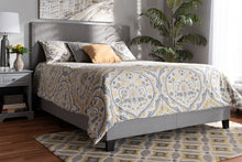 Load image into Gallery viewer, Baxton Studio Ramon Modern and Contemporary Grey Linen Fabric Upholstered Full Size Panel Bed with Nailhead Trim