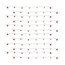 Load image into Gallery viewer, Red Sleigh Bell Twine Strand (Set of 12)