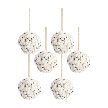 Load image into Gallery viewer, Cotton Orb with Twine Hanger (Set of 6)