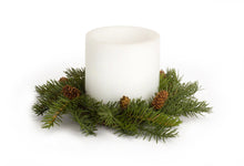 Load image into Gallery viewer, Pine Candle Ring with Pinecone Accents (Set of 4)