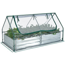 Load image into Gallery viewer, 6 x 3 x 3 Feet Galvanized Raised Garden Bed with Greenhouse