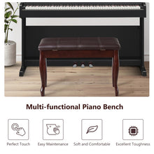 Load image into Gallery viewer, Solid Wood PU Leather Piano Bench with Storage-Brown