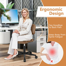 Load image into Gallery viewer, PU Leather Adjustable Office Chair Swivel Task Chair with Backrest-Brown