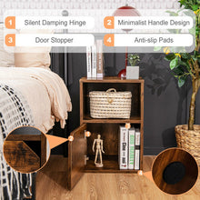 Load image into Gallery viewer, Set of 2 Nightstands Side End Table for Living Room-Brown