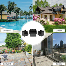 Load image into Gallery viewer, 4 Pcs Patio Rattan Cushioned Furniture Set-Black