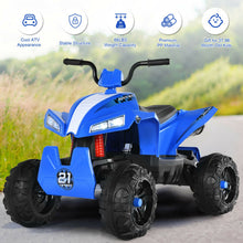 Load image into Gallery viewer, 4 Wheels Quad Spring Suspension Kids Ride On ATV-Blue