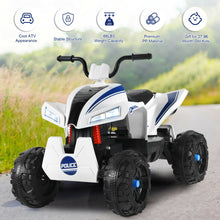 Load image into Gallery viewer, 4 Wheels Quad Spring Suspension Kids Ride On ATV-White