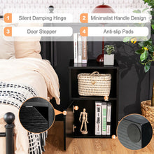 Load image into Gallery viewer, Set of 2 Nightstands Side End Table for Living Room-Black