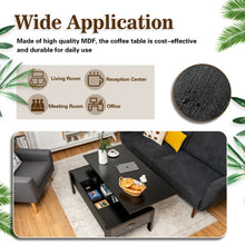 Load image into Gallery viewer, 47 Inch Lift Top Coffee Table with Hidden Compartment and Drawers-Black