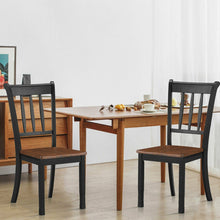 Load image into Gallery viewer, 2 Pieces Solid Whitesburg Spindle Back Wood Dining Chairs-Black