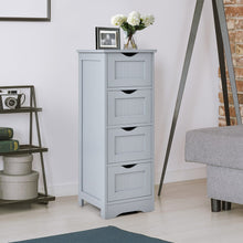 Load image into Gallery viewer, Floor Wooden Free Standing Storage Side Organizer for Bathroom-Gray