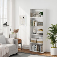 Load image into Gallery viewer, 5-Shelf Storage Bookcase Modern Multi-Functional Display Cabinet-White