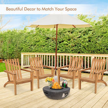 Load image into Gallery viewer, Outdoor Durable Patio Acacia Wood Adirondack Lounge Armchair-Natural