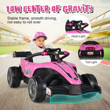 Load image into Gallery viewer, 12V Kids Ride on Electric Formula Racing Car with Remote Control-Pink