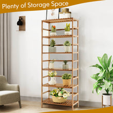 Load image into Gallery viewer, 6-Tier Bamboo Bookshelf with Adjustable Shelves-Natural