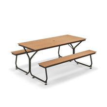 Load image into Gallery viewer, 6 Feet Outdoor Picnic Table Bench Set for 6-8 People-Brown