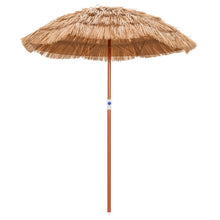Load image into Gallery viewer, 6 Feet Thatched Patio Umbrella with Tilt Design and Carrying Bag