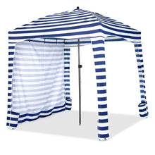 Load image into Gallery viewer, 6 x 6 Feet Foldable Beach Cabana Tent with Carrying Bag and Detachable Sidewall