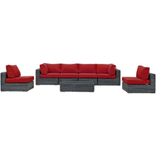 Load image into Gallery viewer, Summon 7 Piece Outdoor Patio Sunbrella¨ Sectional Set by Modway