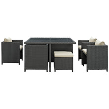 Load image into Gallery viewer, Sojourn 9 Piece Outdoor Patio Sunbrella¨ Dining Set by Modway