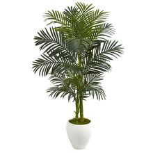 Load image into Gallery viewer, 56" Golden Cane Artificial Palm Tree in White Planter