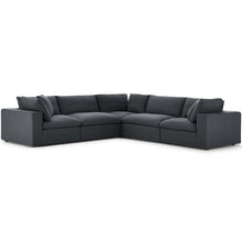 Load image into Gallery viewer, Commix 5 Piece Down Filled Overstuffed Sectional Sofa by Modway