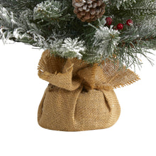 Load image into Gallery viewer, 2' Flocked Artificial Christmas Tree w/ 30 Clear Lights, 73 Bendable Branches, P