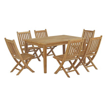 Load image into Gallery viewer, Marina 7 Piece Outdoor Patio Teak Dining Set by Modway