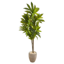 Load image into Gallery viewer, 68" Dracaena Artificial Plant in Sand Colored Planter (Real Touch)