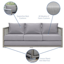 Load image into Gallery viewer, Aura Outdoor Patio Wicker Rattan Sofa by Modway
