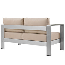 Load image into Gallery viewer, Shore Left-Arm Corner Sectional Outdoor Patio Aluminum Loveseat by Modway