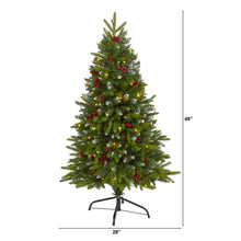 Load image into Gallery viewer, 4' Snow Tipped Portland Spruce Artificial Christmas Tree