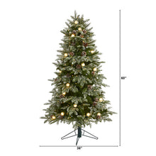 Load image into Gallery viewer, 5' Flocked Whistler Mountain Fir Artificial Christmas Tree