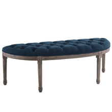 Load image into Gallery viewer, Esteem Vintage French Upholstered Fabric Semi-Circle Bench by Modway