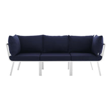 Load image into Gallery viewer, Riverside 3 Piece Outdoor Patio Aluminum Sectional Sofa Set by Modway