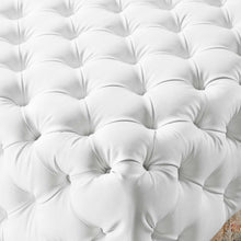 Load image into Gallery viewer, Amour Tufted Button Large Square Faux Leather Ottoman by Modway